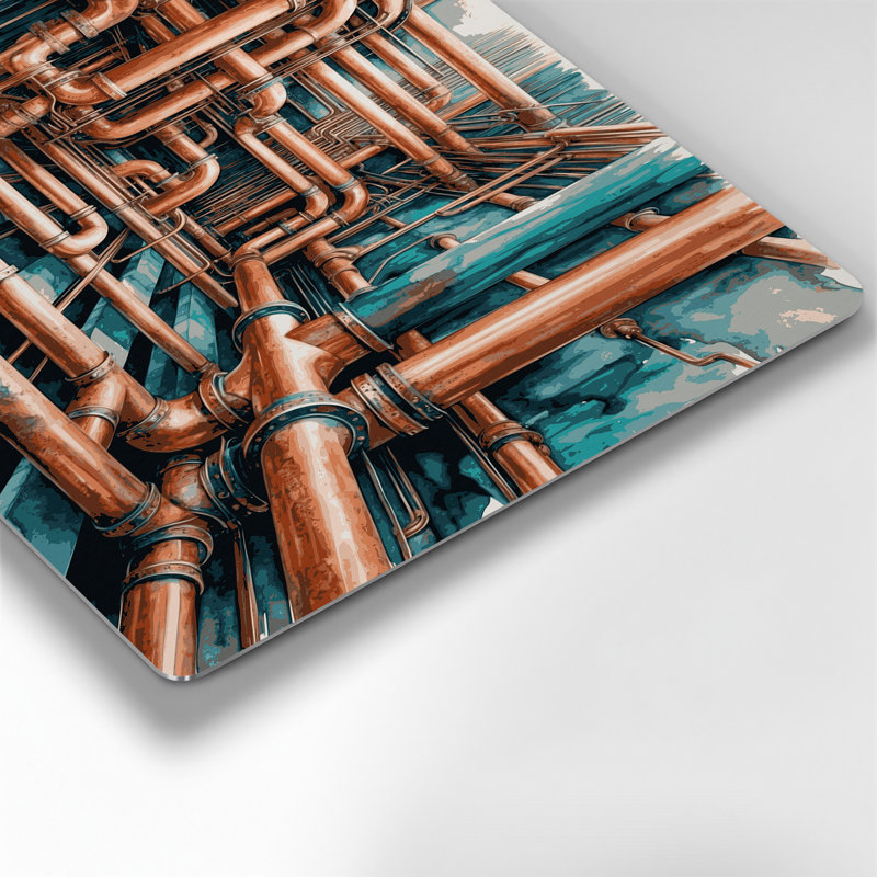 Art mural en métal Sci Fi Copper, H 20 po x l 24 po