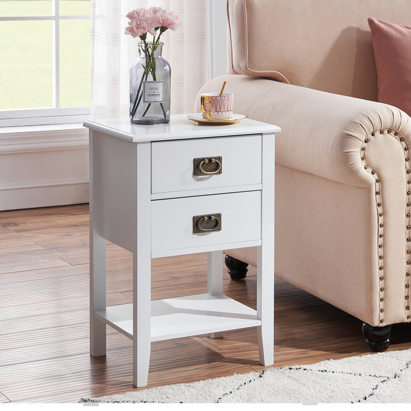 Miramontes 15.7'' W Nightstand, White, Individual