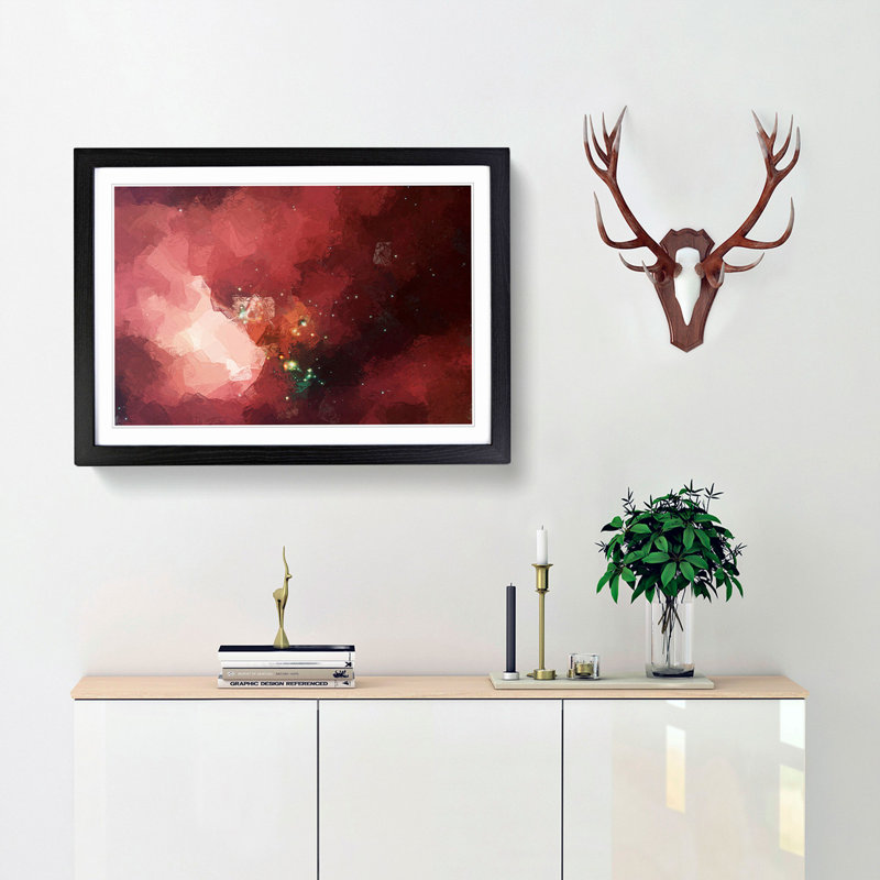 Out of Space Vol.29 in Abstract - Picture Frame Graphic Art Print, 27cm H x 36cm W x 2cm D, Black Framed