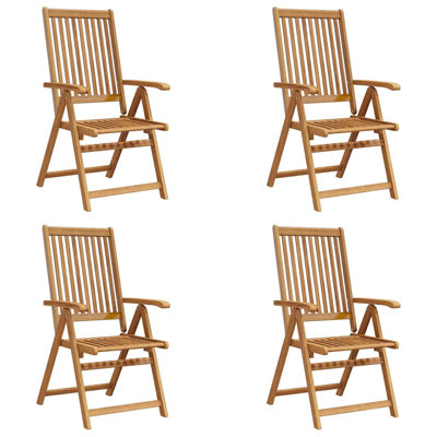 Patio Folding Chairs Camping Garden Lawn Chair Solid Wood Acacia Brown