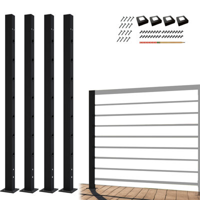 2 Packs V4 Horizontal Guard Rail End Post