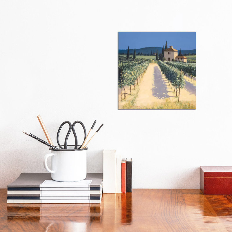 Vineyard Shadows - Wrapped Canvas Print, 30.48cm H x 30.48cm W x 1.91cm D