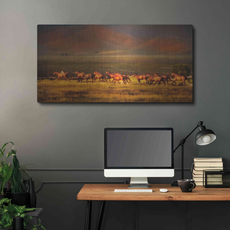 Luxe métal Art «Montana Dreaming» par Lisa Dearing, «Montana Dreaming» par Lisa Dearing