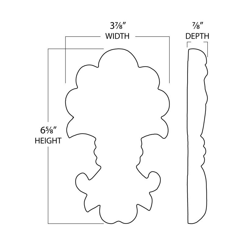 Carreau décoratif en résine 0,875 po x 6,625 po