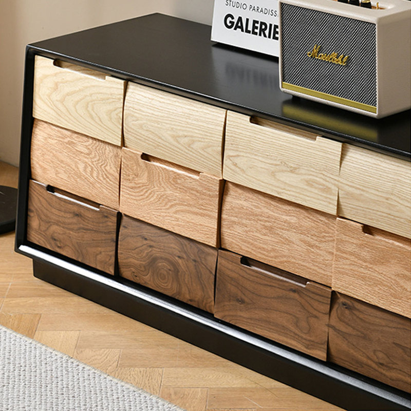 Solid Wood Floor TV Stand