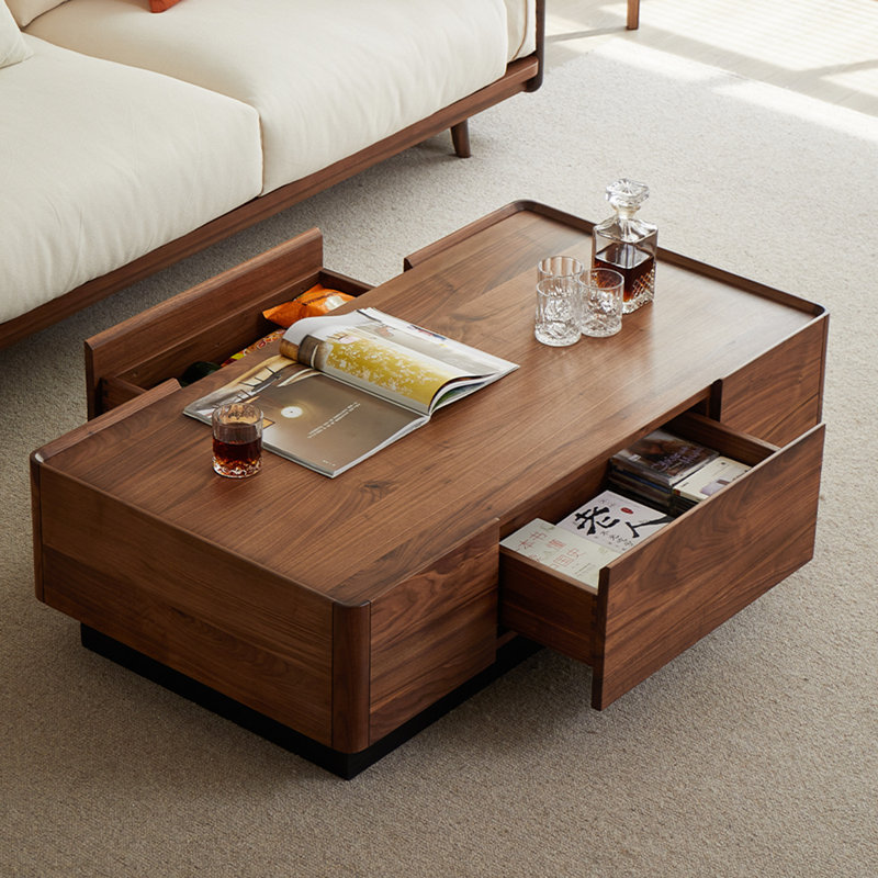 Black walnut solid wood end table