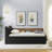 Upholstery Velvet Height Adjustable Day Bed With Storage Headboard And Wireless Charging, Multi-Functional Daybed With Trundle Bed & LED Lights-281168643