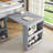 Loft Bed With Drawer,Shelf And Pulling -Out Desk
