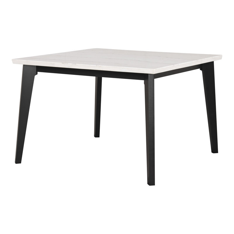 Woburn Square Marble Dining Table, 37" H x 54" L x 54" W