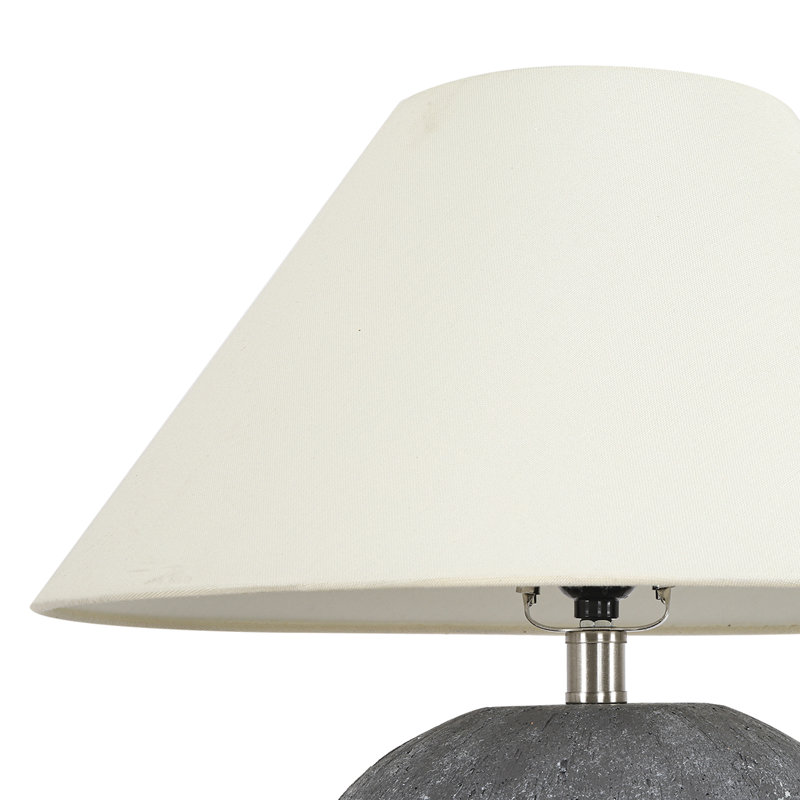 Kula 21.65" H Ceramic Table Lamp, Dark Gray, 21.65" H x 17.99" W x 17.99" D