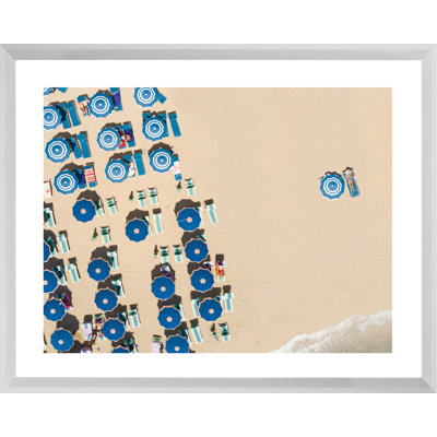 Beach Umbrellas - Print on Wood