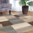 Grey Round Patchwork Power Loom Stain Resistant Area Rug-1671268360