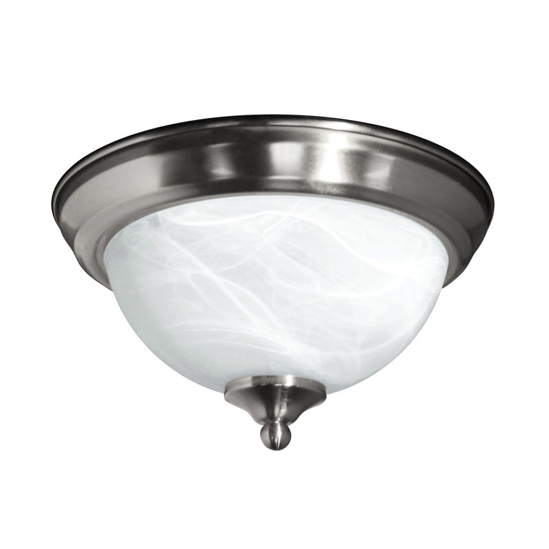 Glass Flush Mount, Brushed Nickel