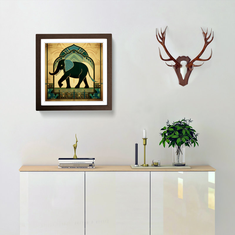 Single Picture Frame Print on Wood, Walnut