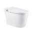 Toilette allongée sans réservoir avec bidet, chasse d'eau automatique, siège chauffant, laveuse / sécheuse chaude, température de l'eau réglable, capteur de pied, veilleuse, télécommande