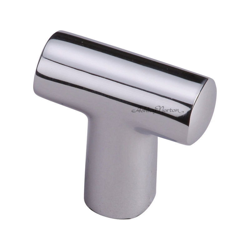 1 3/8" Length Bar Knob, Polished Chrome