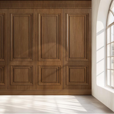 Classic Walnut Wood Panel Wall Mural