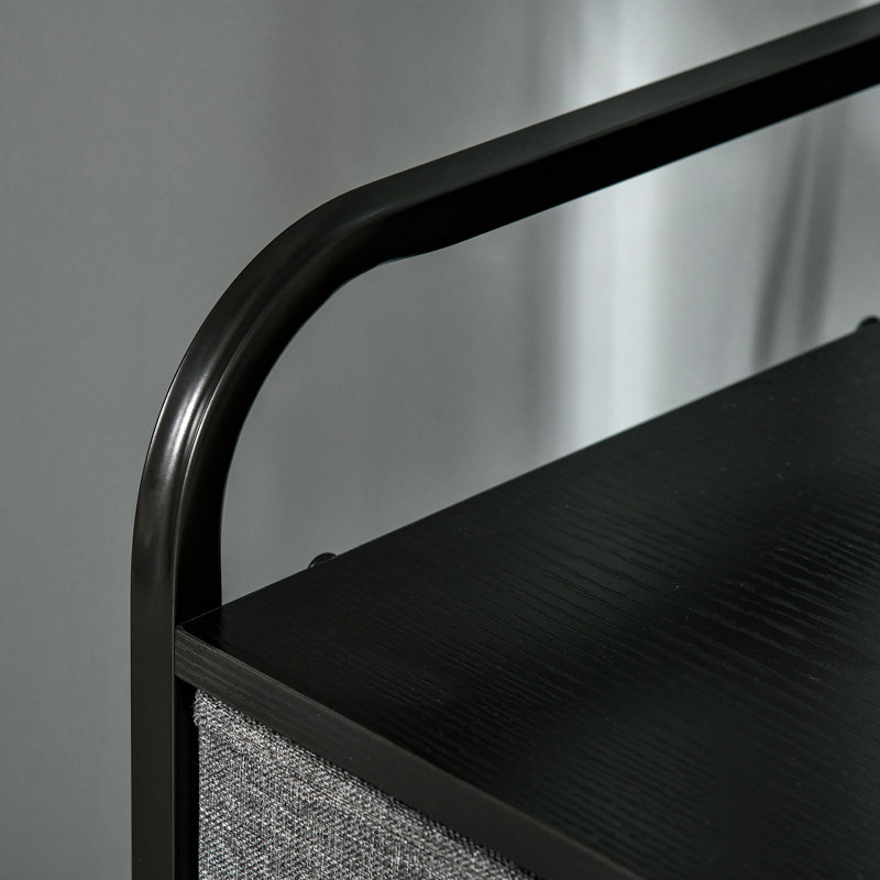 Commode 5 pièces en tissu gris