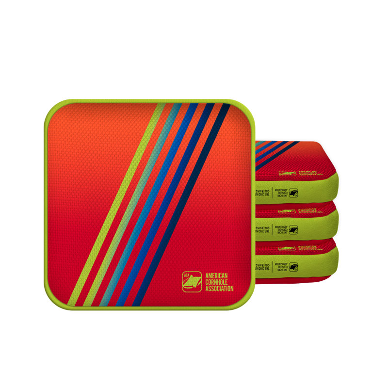 Sacs de cornhole rétro à rayures Synergy Edge, Rouge
