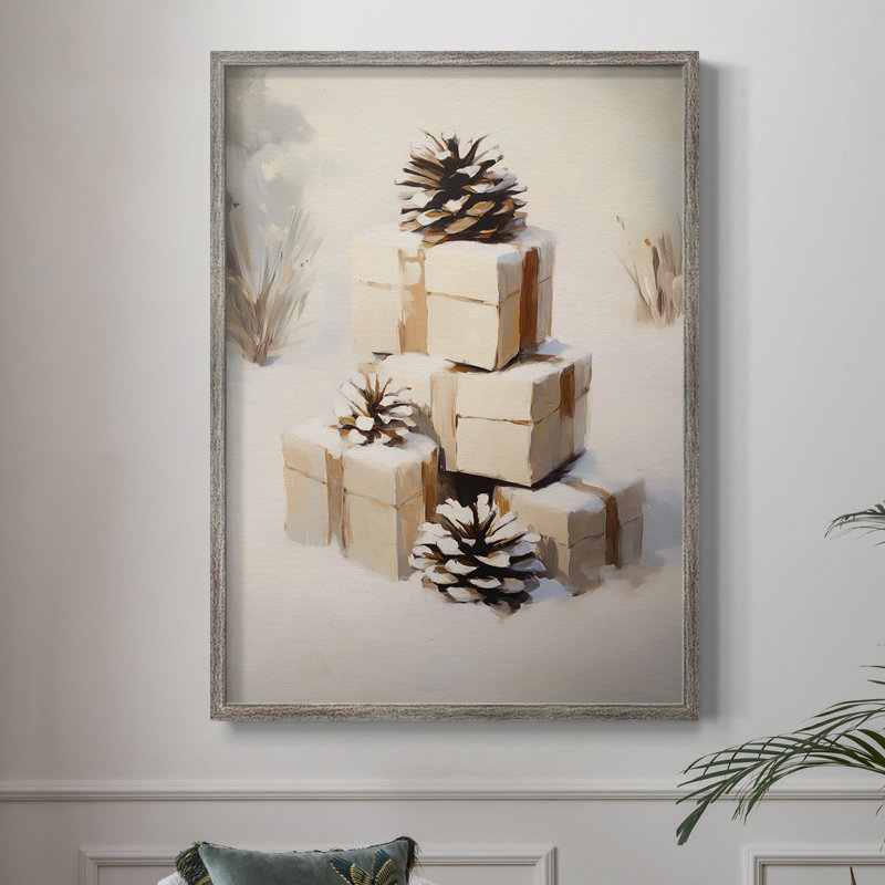 Christmas Holiday Art -Series 2-CCCXIV Framed Print - Solid Wood, 11" H x 9" W