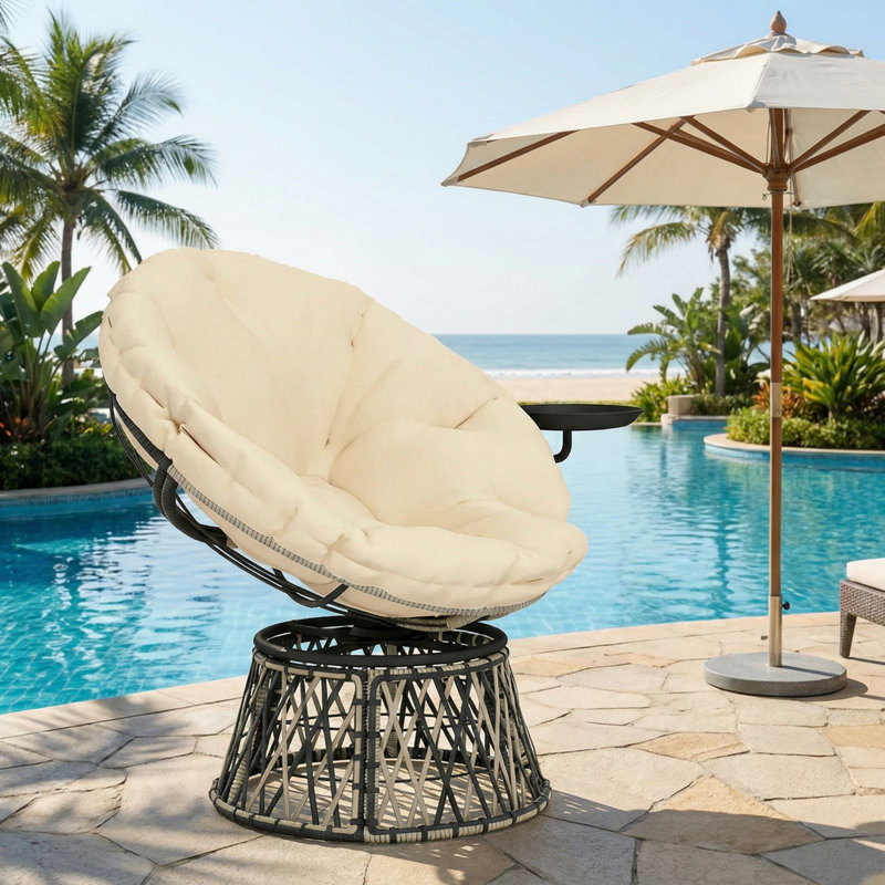 Fauteuil circulaire, fauteuil pivotant Papasan