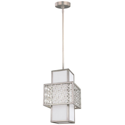 Petersfield 1 - Light Sunrise Silver Square/Rectangle Pendant