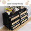 Commode de rangement moderne en rotin 43 tiroirs l 43,3 po-846358833