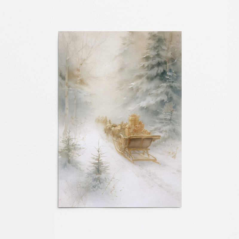 Cadeaux de l'hiver, reproduction d'art, 16 po x 20 po, Sans cadre