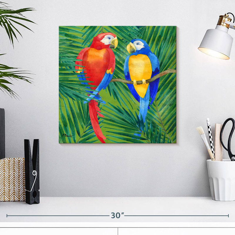 Crowle Amazon Birds, 16" H x 16" W
