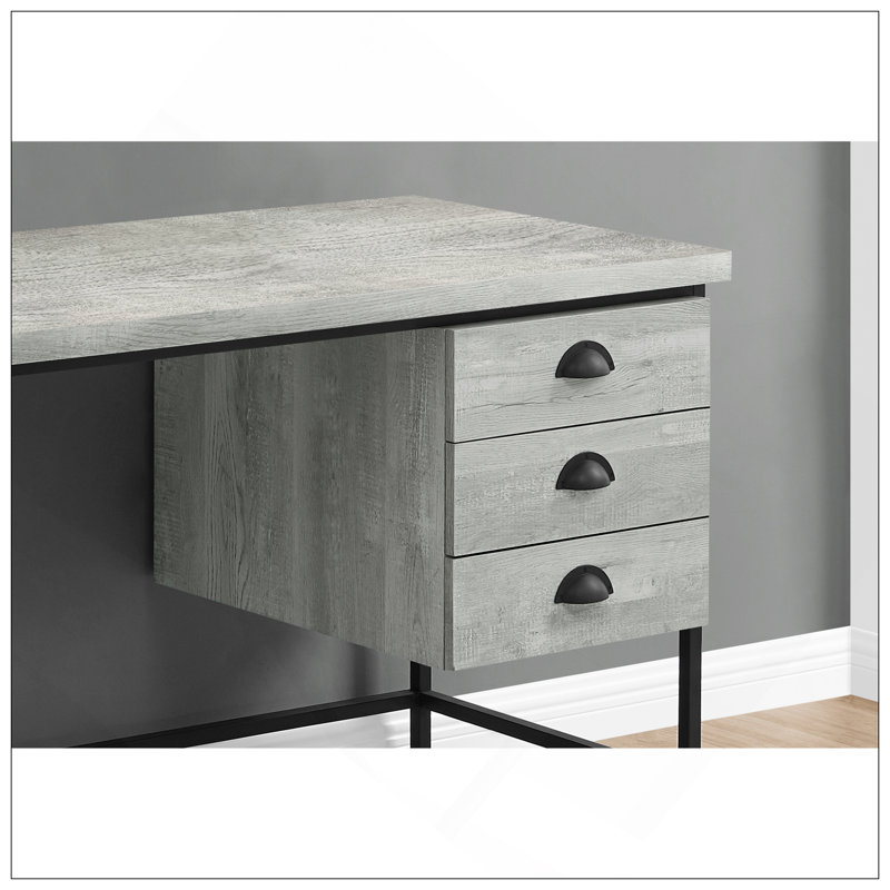 Versatile Computer Desk With Multiple Storage Options For Efficient Work, Gray