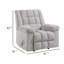 Fauteuil inclinable manuel berçant Winy, grille de coussin capitonnée gris chenille