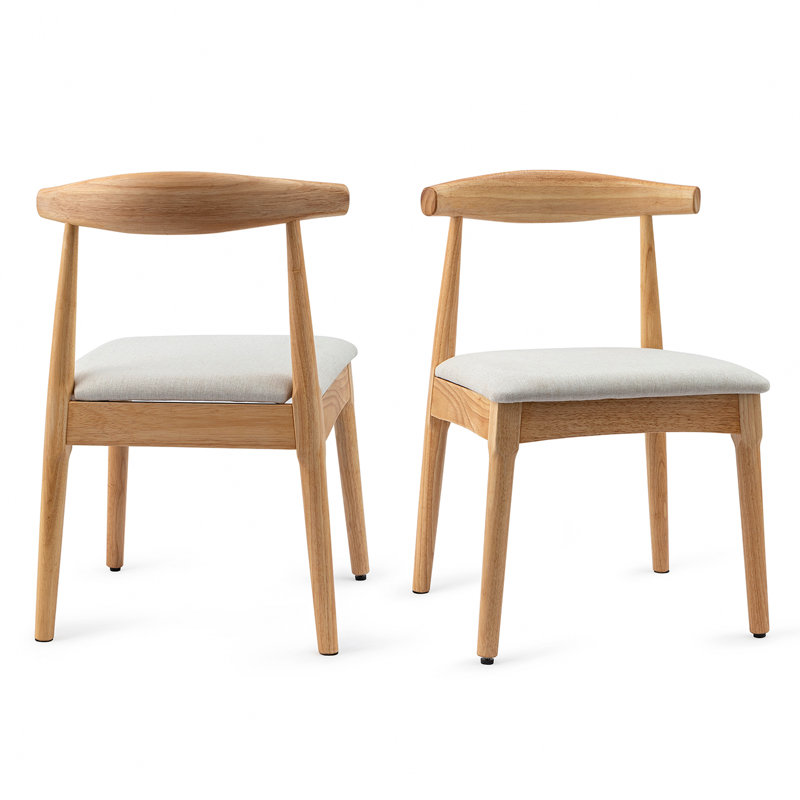 Solid Wood Dining Side Chair , Beige/Natural