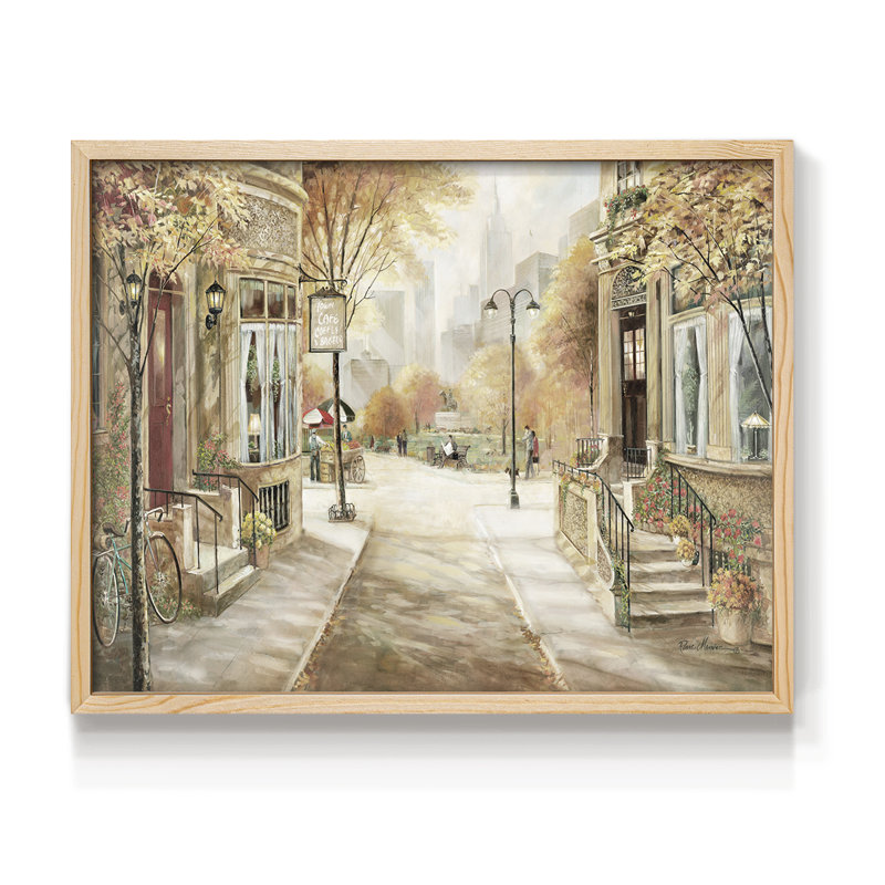 City Café -Framed Print - Restickable, Naturel, H 11 po x l 14 po