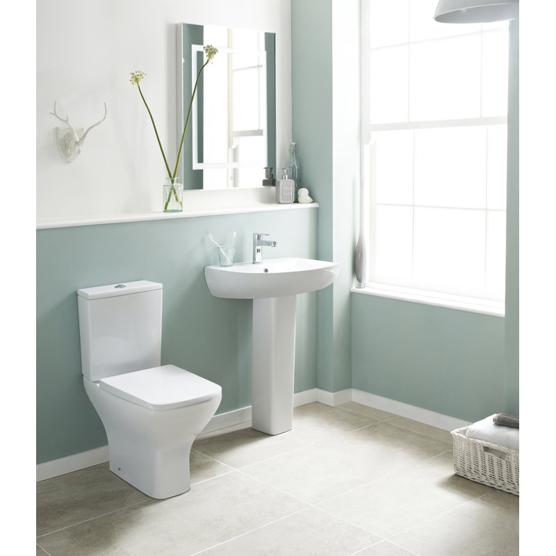 Nuie 545mm L x 455mm W White Vitreous China U-Shaped Sink with Overflow