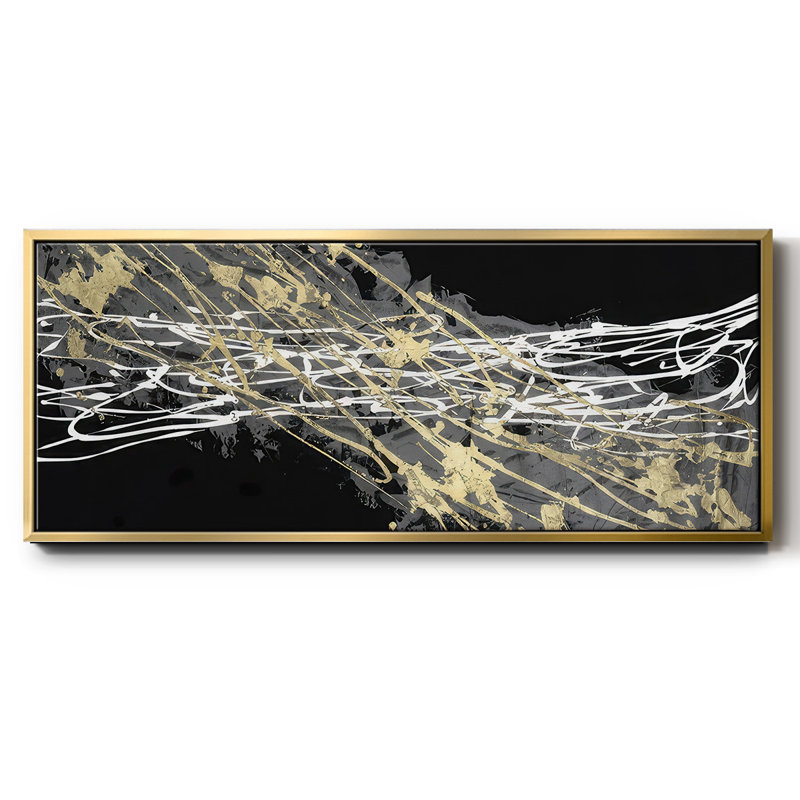 Mistral III en noir - toile encadrée, H 20 po x l 50 po