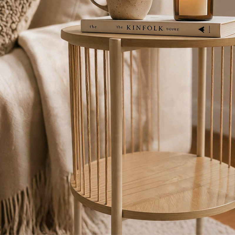 Round Paper Rope End Side Table