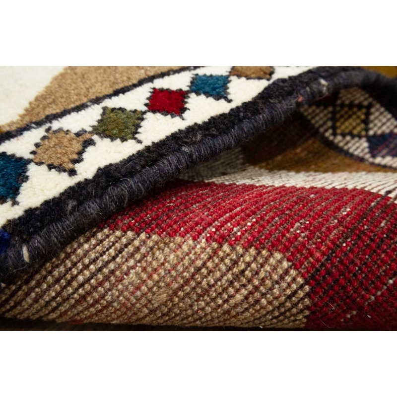 Tapis oriental en laine noué à la main 2 pi 7 po x 4 pi 10 po