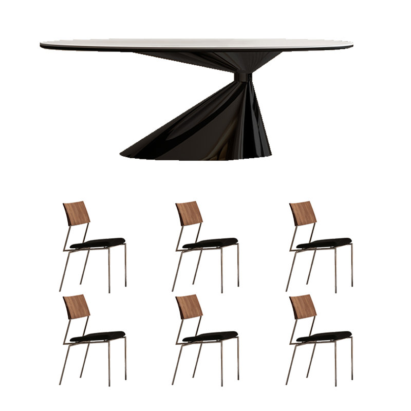 Table et chaises Art Rock, H 29,5 po x L 94,4 po x l 47,2 po