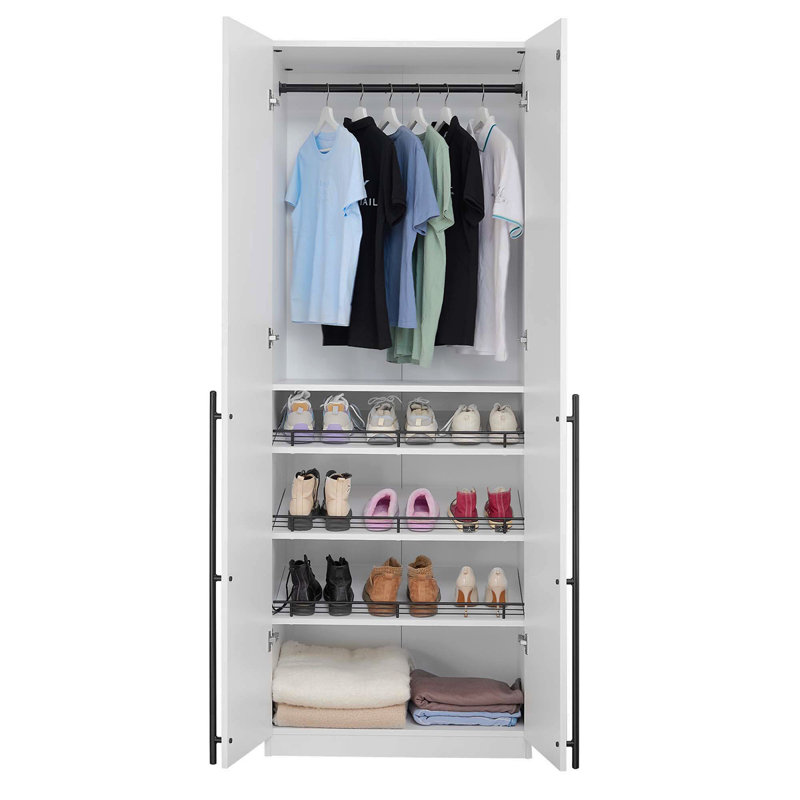 Armoire-penderie 32 "en blanc Lee, Blanc