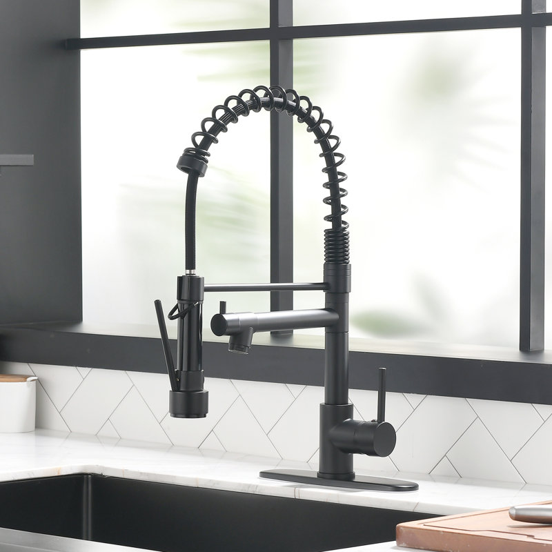 Pull Down Kitchen Faucet With Deck