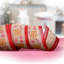 4"X10y Gingerbread/Peppermint On Lame Ribbon