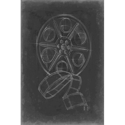 " Film & Reel Blueprint I " by Ethan Harper Painting Print