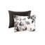 Édredon pour lit double / grand ultra doux à motif floral noir et blanc, 2 taies décoratives, coussins décoratifs, impression pleine grandeur lavable à la machine avec tissu, décoratif