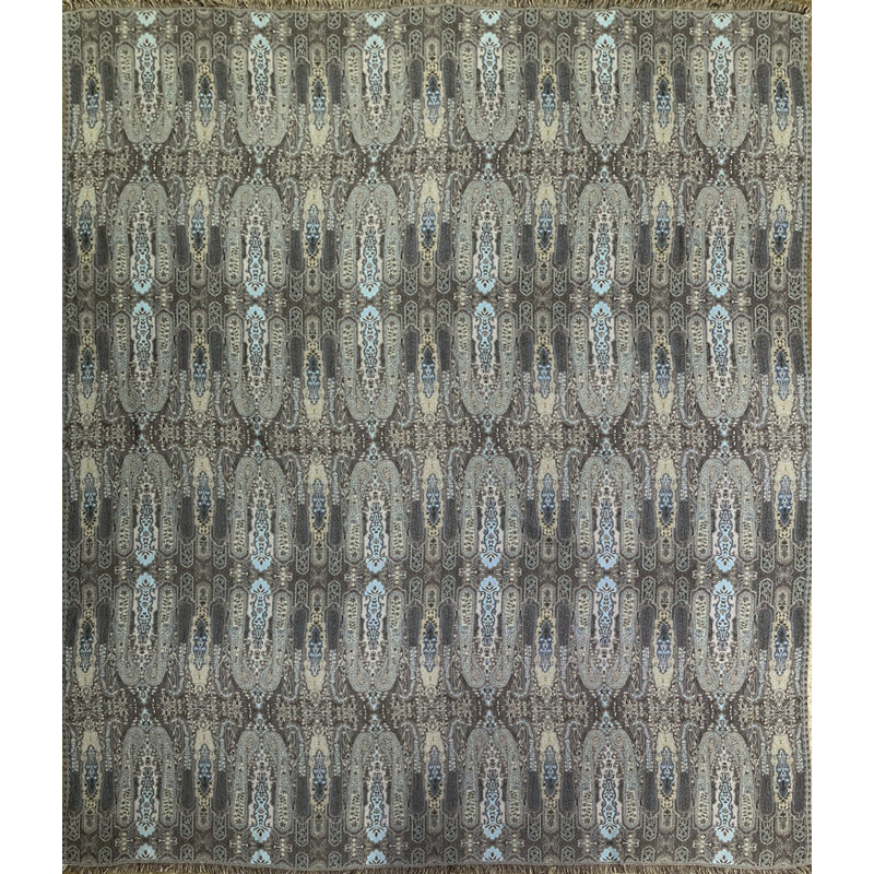 Hand Woven Throw Blanket, Aqua