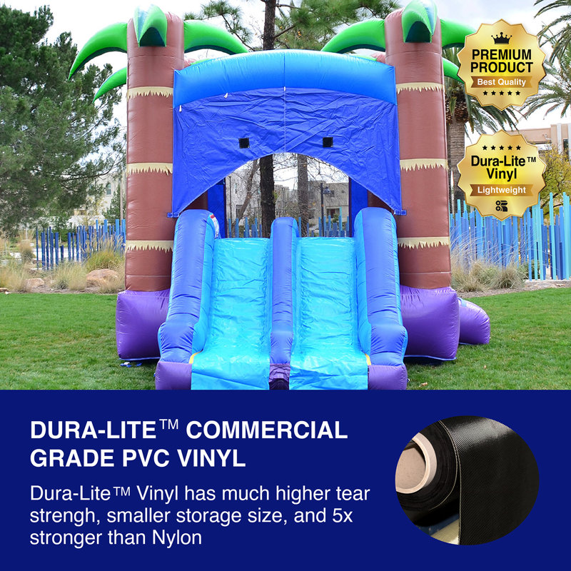 Enchanted Forest Blue and Purple Commercial Grade Bounce House