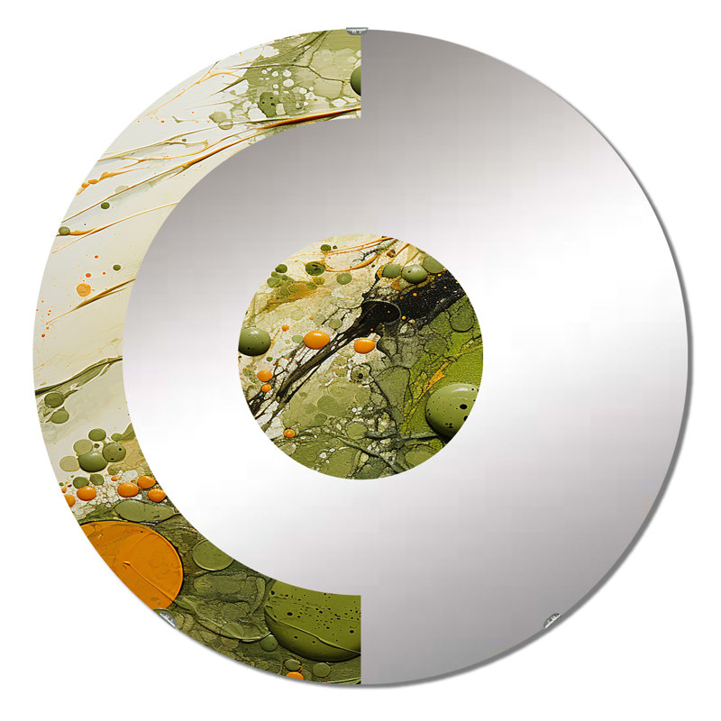 Lothen - Miroir mural demi-cercle, 23,6 po x 23,6 po