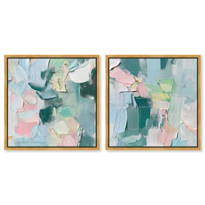 Sprout of Life Set Canvas Set of 2 Dopamine Decor Art by