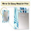 Blue And White Coastal Ikat Breeze - Ikat Mirror Wall Decor-1075799451