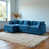 Chenille bleu