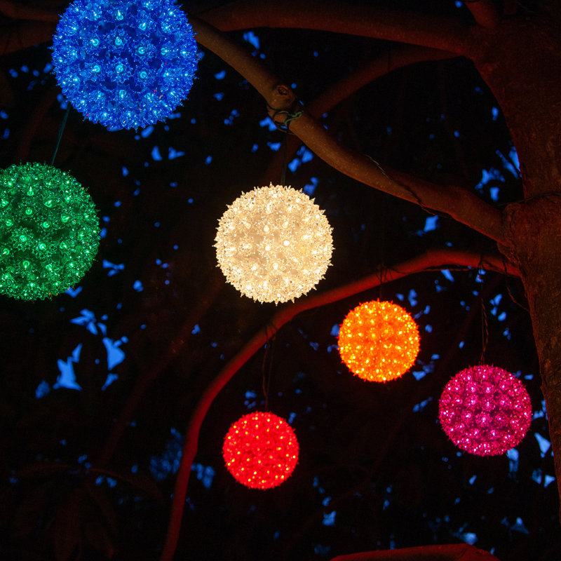 Twinkle Starlight Sphere Holiday Lighted Display, 7.5" H x 7.5" W x 7.5" D